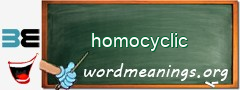 WordMeaning blackboard for homocyclic